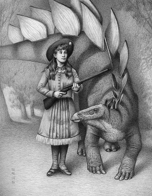 Annie Oakley and Stegosaurus